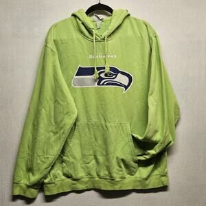 Vintage Seattle Seahawks Hoodie Unisex Size XL Green Seahawks Logo Football